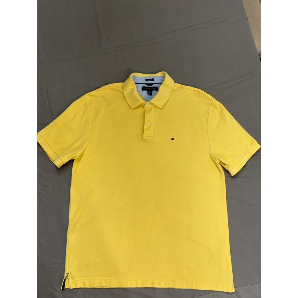 Tommy Hilfiger Slim Fit Yellow Polo Shirt - Men's XL